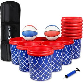 Get Out! Lawn Pong Extra Large Yard Games for Adults and Family - Giant Free Throw Pong Outdoor Game for Tailgating, Beach, Picnic, BBQ Parties - Oversized Beer Pong Backyard Party Games with Bag