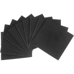 uxcell 10pcs Adhesive Rubber Padding Sheets 1/8 inch Thick x 4 Inch Long Square Neoprene Foam Sheet Self Stick Non-Slip Anti Vibration Pads, Anti-Skid Noise