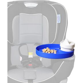 My Travel Tray Oval, USA made. Extend your current cup holder to hold your CUP PLUS A TRAY for snacks, toys and accessories. Use in a Car Seat, Booster, Stroller, Golf Cart, Outdoor Chair.(Royal Blue)
