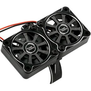 Power Hobbies Powerhobby Aluminum Heatsink 40mm 1/8 1/6 1/7 Dual High Speed Cooling Fans w/Cover (Blue)