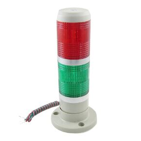 uxcell 24V DC Industrial Red Green LED Signal Tower Lamp Warning Stack Light