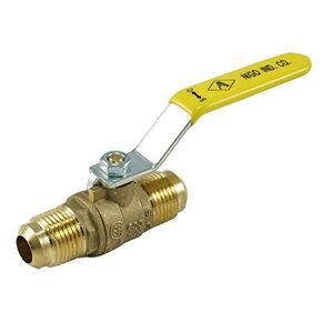 Nigo Industrial Co. 245SS Series Forged Brass Ball Valve, Standard Port, Rated to 600WOG (3/8" Flare x 3/8" Flare)