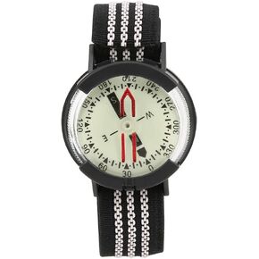 Wrist Compass, Portable Outdoor Waterproof Pressure Resistant Compass Adjustable Dial Compass Watch Glow Compass for Camping Diving Hiking