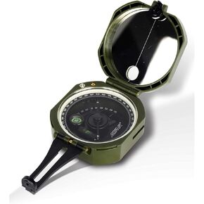 بوصلة عسكرية AOFAR AF-M2-B جيولوجية متعددة الوظائف - عدسات، فلورسنت، مقاومة للماء ومقاومة للاهتزاز للاستكشاف الجيولوجي، والصيد، والمشي لمسافات طويلة مع حقيبة وحزام in Kuwait