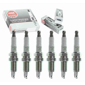 6 pc NGK V-Power Spark Plugs compatible with Jeep TJ 4.0L L6 1997-2006