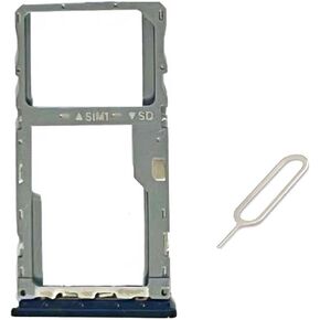 UPONEW for TCL A3X A600DL Sim Card Tray & Micro SD Sim Card Holder Container Replacement Part (Black)