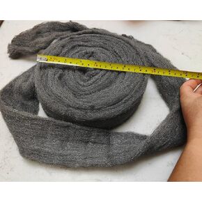 Grade #0000 Steel Wool 22FT Roll Steel Wool Roll Hardware Cloth for Cleaning, Remove Rust, Buffing Wood and Metal Finishes，Steel Wool Fill Fabric DIY Kit (1 ROLL 22 FT)