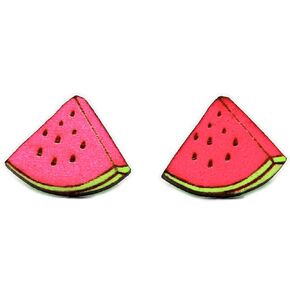 Cute Watermelon Stud Earrings | Tiny Fruit Handmade Post Earrings