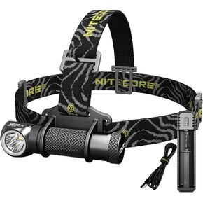 Nitecore HC30 1000 Lumens Rechargeable LED Headlamp with Nitecore Battery and LumenTac Charger - Bundle: 3 items