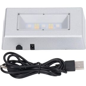 LED Light Base, 7 Color Light Base for Glass Art 3D Crystal Stand, Rectangle Display Stand with USB Cable