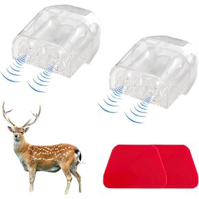 2PCS Deer Whistles, Car Deer Whistles Warning Device with Rubber Pads, Whistle Save a Deer Avoids Collisions, Universal Car Accessories (Black)