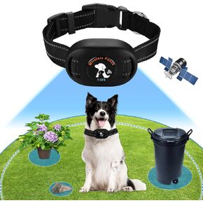 GPS Wireless Dog Fence and Outdoor Pet Barrier 2 in 1, Range 33-1094yd,Electric Pet Containment System for Outdoor, Keeps Pets Out of Pet Proof Areas, Waterproof Rechargeable Collar Suitable for Dogs