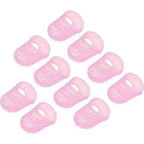 YOKIVE 10 Pcs Fingertip Protector Silicone Fingertip Covers | Protect Fingers, Great for Playing Guitar, Sewing, Cutting (Pink, 28mm/1.1-inch)