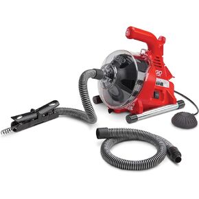 RIDGID PowerClear 120-Volt Drain Cleaning Machine Kit for Tubs, Showers, and Sinks,Red, 55808