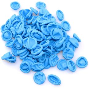 Lind Kitchen 100PCS Blue Disposable Nitrile Finger Cots Nitrile Rubber Non-allergenic Finger Protectors for Beauty, Manicure, Household Cleaning