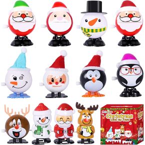 Max Fun 12pcs Christmas Wind Up Stocking Stuffers Toys Assortment for Christmas Party Favors Goody Bag Filler (Christmas Wind up Toys)