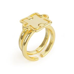 Connected You & Me Autism Awareness Two Pieces Brazilian Gold Plated Puzzle Ring. Autism Jewelry Collection for Women. Adjustable between Size 6 to 8. Beautiful and touched Gift by Re-Do Bricks®