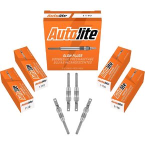 Autolite 1110 Replacement Glow Plug for 1982-1993 GM 6.2L & 1992-2004 GM 6.5L Super Duty Diesel Engines (1 Pack)