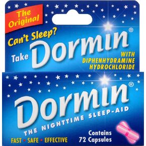 Dormin Nighttime Sleep-Aid - 72 Capsules, Pack of 6