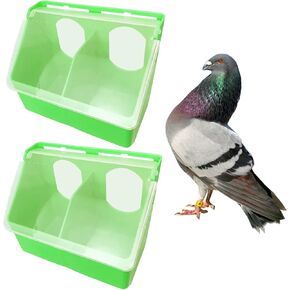 Pigeon Feeder Water 2 Pack Quail Bird Chicken Feeder Water Dispenser Drinkers with 2 Hole Pet Bowls & Feeders Eat Food