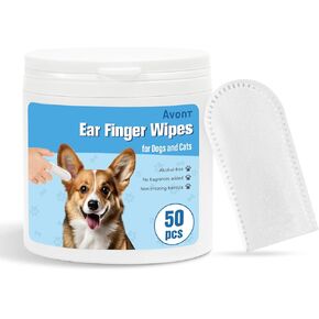 عبوة واحدة من مناديل تنظيف أذن الكلاب من أفونت، غمد لطيف لتنظيف الأذن للقطط والحيوانات الأليفة، 50 قطعة للاستعمال مرة واحدة in Kuwait