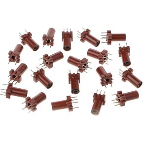 Wondiwe 20 Pcs Adjustable Inductor Shell Skeleton Empty Ferrite Core No Inductor Coil 25-100MHZ
