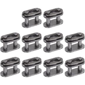 uxcell 12Pcs Chain Master Connector Link Roller, 3/8" Pitch Carbon Steel, Standard Connecting Split Links for 06B Chain