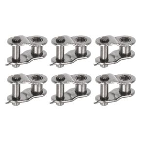 uxcell 6Pcs #50 Chain Offset Half Link Roller 5/8" Pitch Stainless Steel Standard Chain End Connector Split Links for 10A Chain