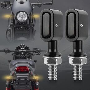 psler Mini LED Turn Signal Lights Blinkers Small Front Rear Indicators Fit for H-arley D-avidson Modified Hopper Bobber Cafe Race Style H-onda K-awasaki S-uzuki T-riumph Y-amaha C-ruiser Street Bike