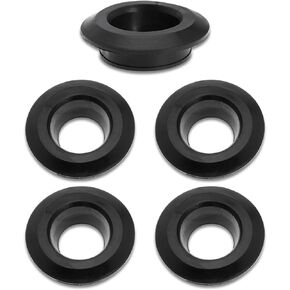 1 Inch Rubber Flexible Tank Adapter Bulkhead Fitting, Rubber Sealing Compression Fittings, Black (Pack of 5)