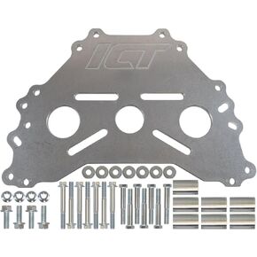 ICT Billet Engine Safe - Stand Adapter Plate Compatible with Ford BBF SBF Modular Coyote Heavy Duty Saver 551869