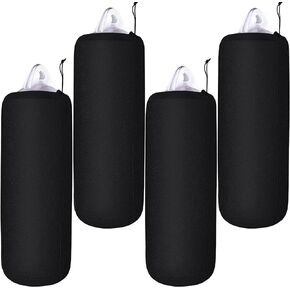4 Packs Boat Fender Cover 10" x 26" Fleece Marine Bumper Covers for Center Rope Tube Style Fenders (Boat Fender Not Included)