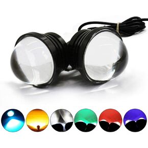 YSY 2x Car Light Assembly Car LED Daytime Running Light 12V Fish eye Fog Light Reverse Light LED Eagle Eye White Light Backup Light (Blue)