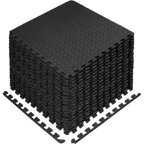 سجادة أرضية للتمارين الرياضية من ستيلكول، سجادة تمارين من بلاط إسفنجي متشابك من أسيتات فينيل الإيثيل (EVA) مع حدود - للصالات الرياضية واليوجا والتمارين الخارجية in Kuwait