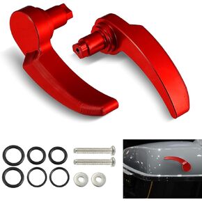 Yumfugu 2 PCS Car Saddlebag Handle Switch, Alloy Saddle Bag Latch Lid Lifter, Motorbike Auxiliary Sccessories, for Harley Davidson Touring Street Glide, Road King, FLHT FLHX FLHTK 2014-2021 (Red)