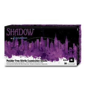 Adenna SHD939 Shadow 6 mil Powder-Free Nitrile Exam Gloves, Medical Grade, Black, XX-Large, Box of 90