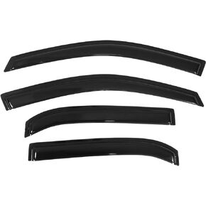IKON MOTORSPORTS Window Visors Compatible with 2010-2017 Chevy Equinox, Dark Smoke Acrylic Wind Sun Rain Vent Guards 4PC