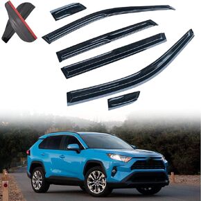 BeeGo نافذة تنفيس قناع واقيات المطر مع حواف من الكروم متوافقة مع Subaru XV Crosstrek 2011-2017 / Impreza 2012-2016 Hatchback (لا تناسب السيدان) ملحقات نوافذ السيارة نمط رياضي