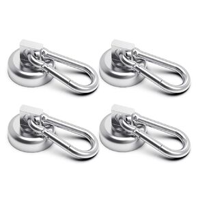 Ant Mag Carabiner Magnetic Hooks 50LBS Heavy Duty Neodymium Magnet Carabiner with Swivel Carabiner Snap Hook for Indoor/Outdoor Hanging Grill Kitchen Warehouse Office