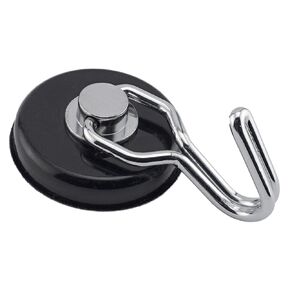Master Magnetics 7580 Magnetic Hook Organizer Rotating Swing Hook 65 Pound Pull Force 1.47Diameter 0.54Thick Black