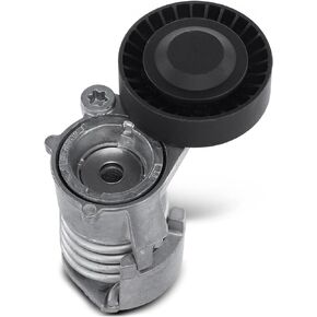 A-Premium Belt Tensioner Assembly with Pulley Compatible with Volvo C70 2006-2008 2012, C30 2007-2010, S40 2004-2012, V50 2005-2011, L5 2.4L 2.5L, Replace# 534003010, 1374425