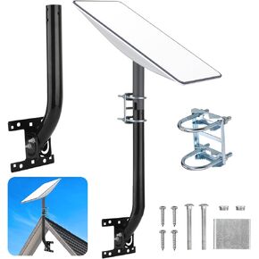 Sactulaz 15" Antenna J-Pipe Mount for Starlink Pole Mount,Starlink Long Wall Mount,Starlink Pipe Mount,Starlink roof Mount Pipe Adapter Mounting Kits for Star Link Gen2 Satellite Antenna(SRM02)
