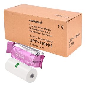 Sony Compatible UPP-110HG High Gloss Ultrasound Paper 10 Rolls,Thermal Print Media Video Imaging Paper,110mm x 18m