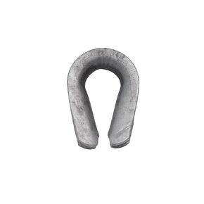 Indusco 89700096 Hot Dipped Galvanized Steel Heavy Duty Wire Rope Thimble, 3-1/4" Pin Diameter, 1-1/2" Trade, 9.06" Length x 7.12" Width