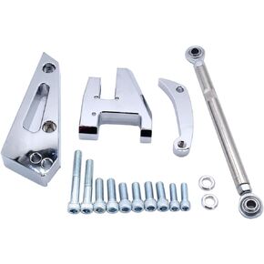 1 Set SHLPDFM Alternator Bracket Kit Polished Aluminum Fits for Chevy SBC 350 Short Water Pump