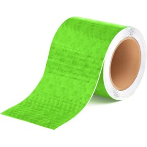 شريط تحذير عاكس للسلامة من ORYOUGO، شريط عالي الكثافة - شريط خطر ذاتي اللصق - شريط منقط مقاس 2 بوصة للمقطورات، أخضر in Kuwait