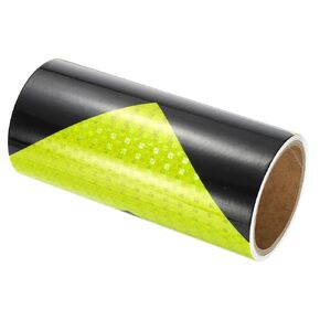 PATIKIL Reflective Tape, 2 Pack 6 Inch x 10 FT Waterproof High Visibility Self-Adhesive Warning Safety Tape Reflective Stickers External Accessories for Cars Trailers, Yellow Black