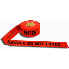 Cordova T15212 Pro Pack 1.5-MIL Red Danger Do Not Enter Barricade Tape, 3 in. x 1000 ft. Roll, 12-Pack