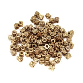 cSeao 120pcs M3 x 3 x 5mm Female Press in Thread Brass Heat Set Inserts Embedment Nuts for 3D Printer Laptop Plastic