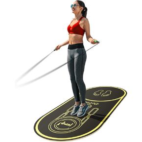 Jump Rope Mat 63"x27" Exercise Fitness Mat, Non-Slip Indoor Outdoor Crossrope Mat, 6mm Thick High-Density Workout Jump Rope Pad for Home Gym Flooring Concrete Jumping Rope Mat